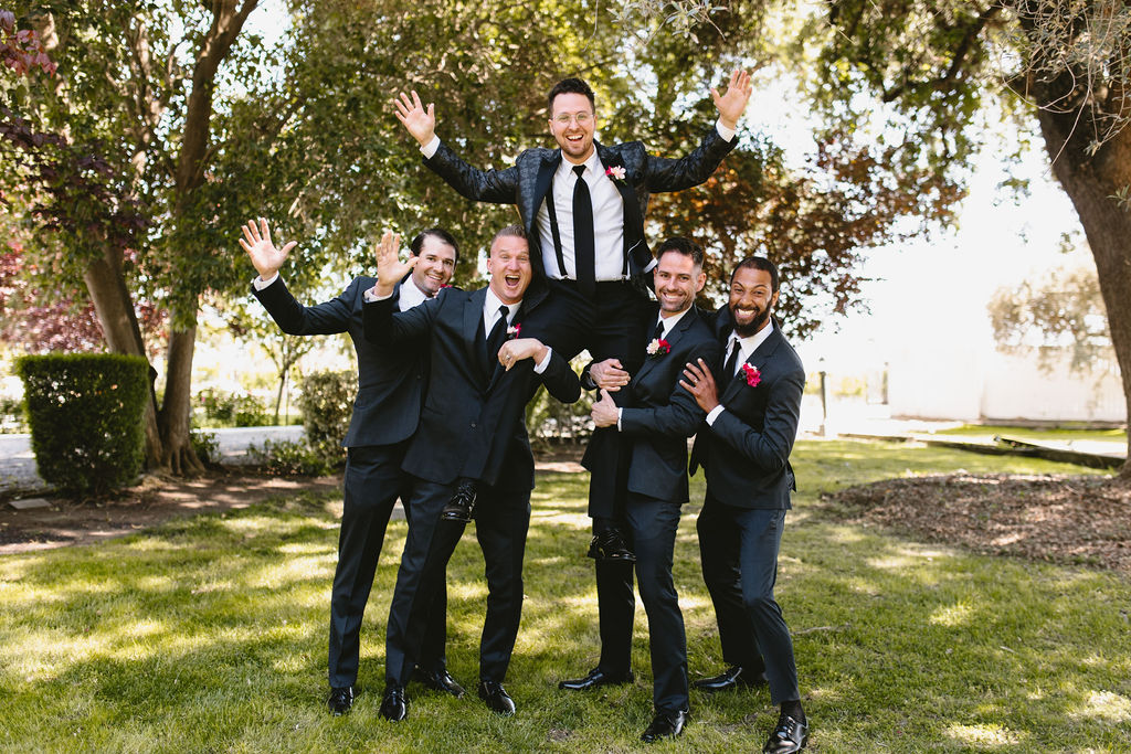 groom with his groomsmen at An Elegant Cambodian Wedding at Victorian Sisters of Two Gardens