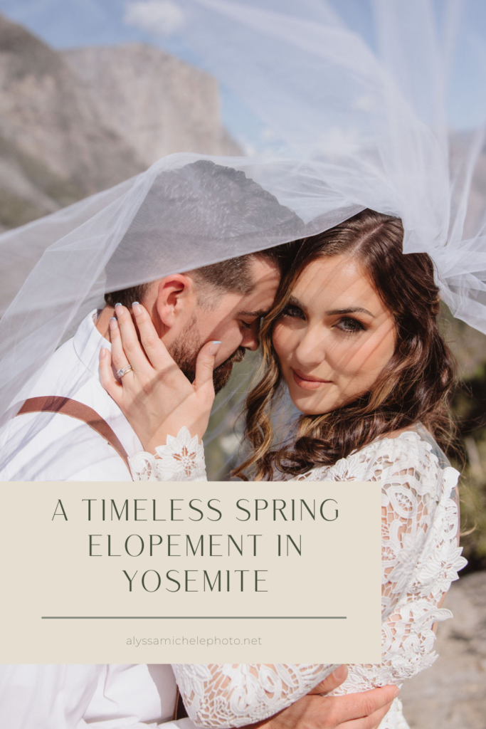 Bride and groom portraits for Yosemite Elopement