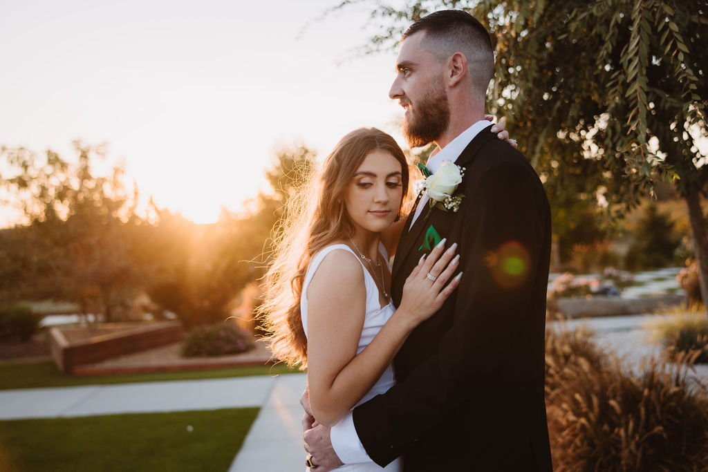 Bride and groom at Villa Nascota Fresno Venue Wedding in CA