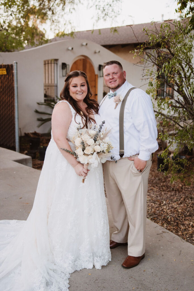 Bride and groom portraits - average costs for wedding photographer in Fresno California