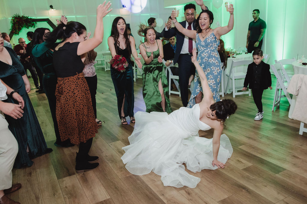 bride breakdancing