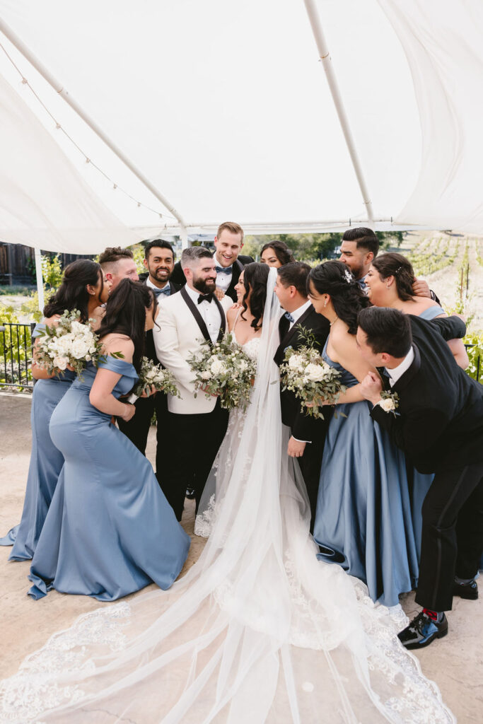 Bridal party photos captured by Fresno wedding photographer - Alyssa Michele Photo