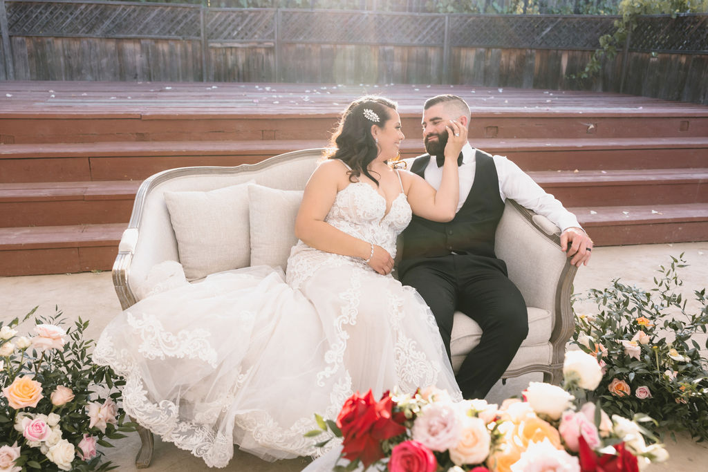 Bride and groom portraits captured by Fresno wedding photographer - Alyssa Michele Photo
