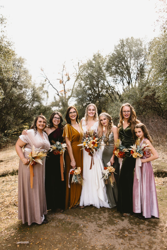 Bridal party photos captured by Fresno wedding photographer - Alyssa Michele Photo