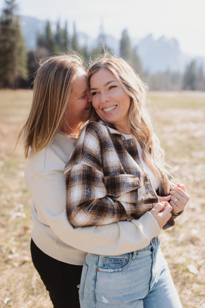 lesbian couple posing for pictures