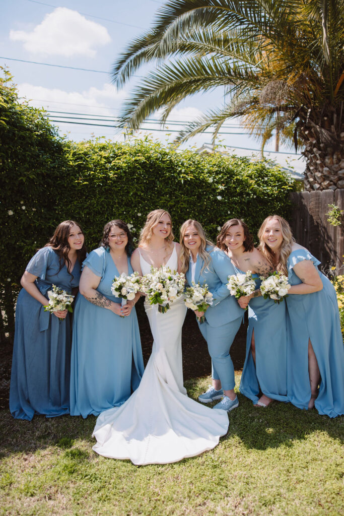 Bride and bridesmaids photos at 137 Events in Exeter CA