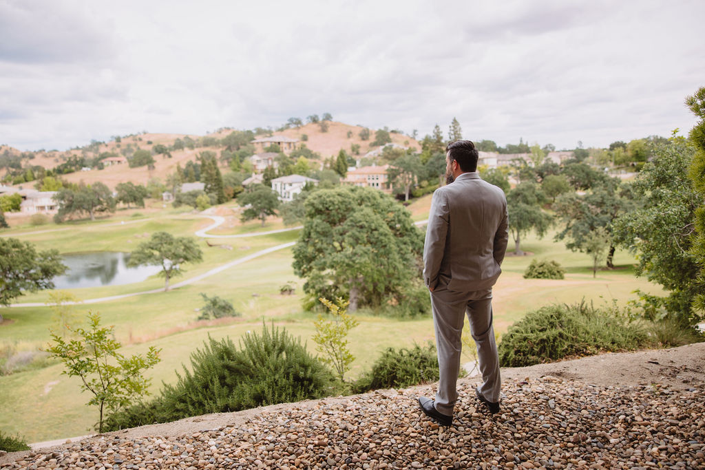 Groom portraits at Eagle Springs Golf Course by Table Mountain Casino