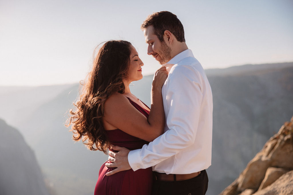 An engagement session at Taft Point in Yosemite National Park