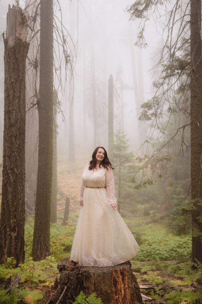 Bridal portraits in the forest