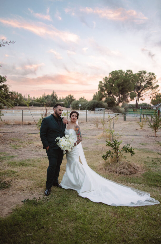 Bride and groom Fresno California wedding photos