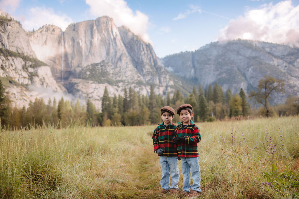 Twin boys in Yosemite