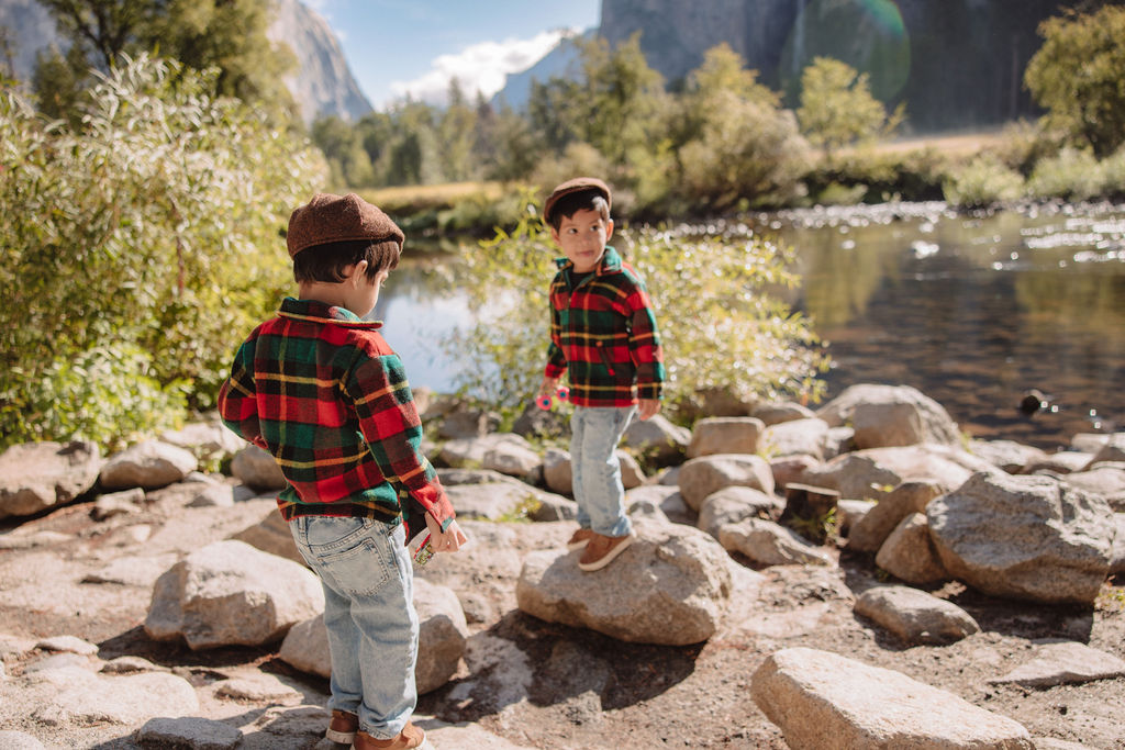 Twin boys in Yosemite