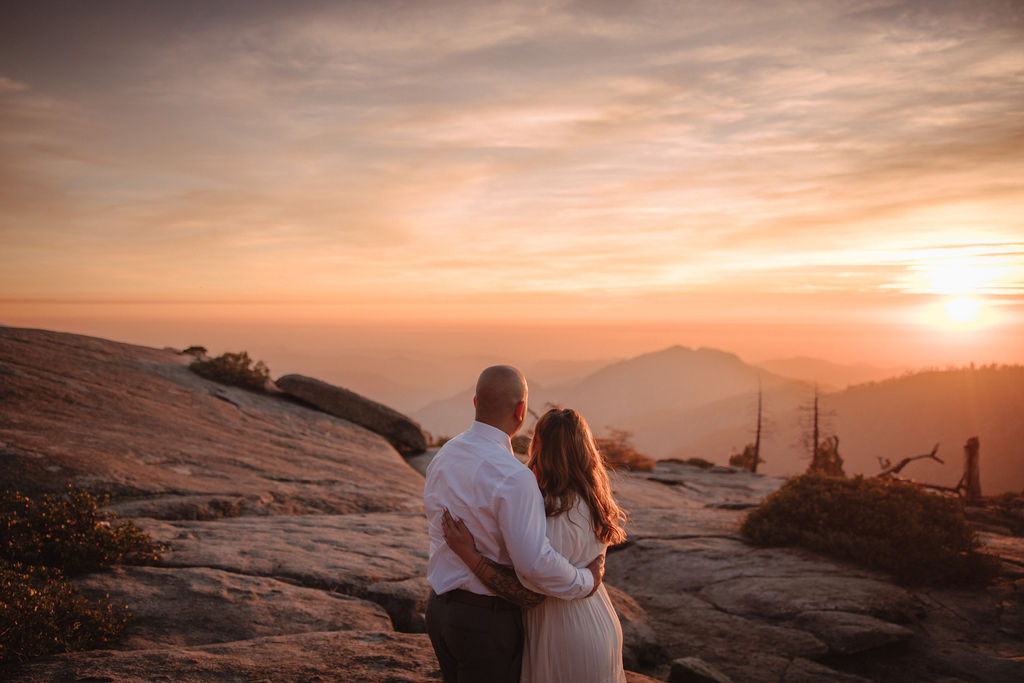 Fall engagement photos in Sequoia National Park