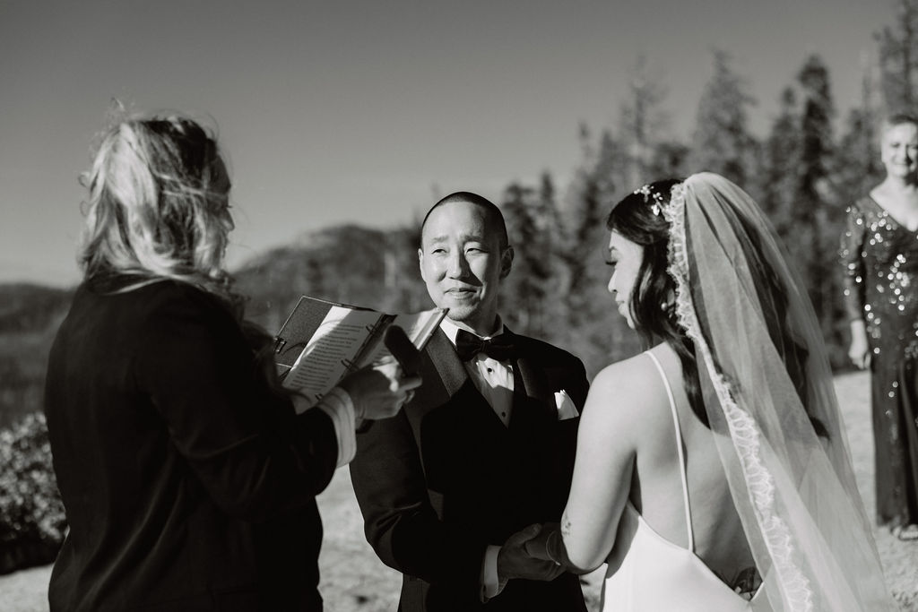 An intimate wedding ceremony in SEKI