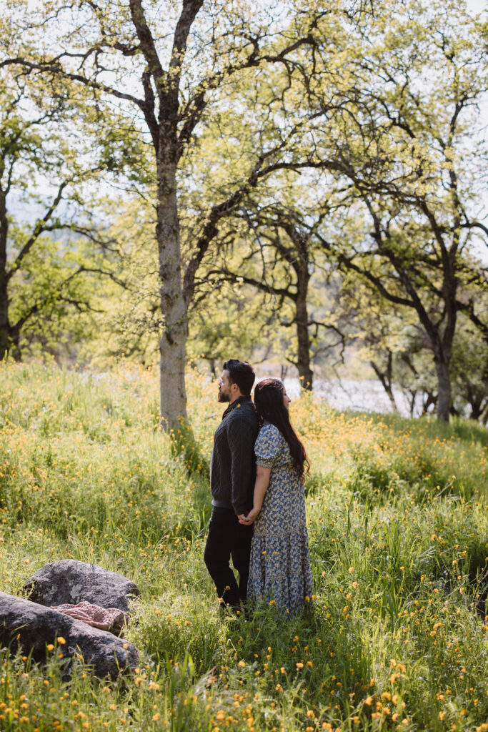 Couples engagement photos outdoors
