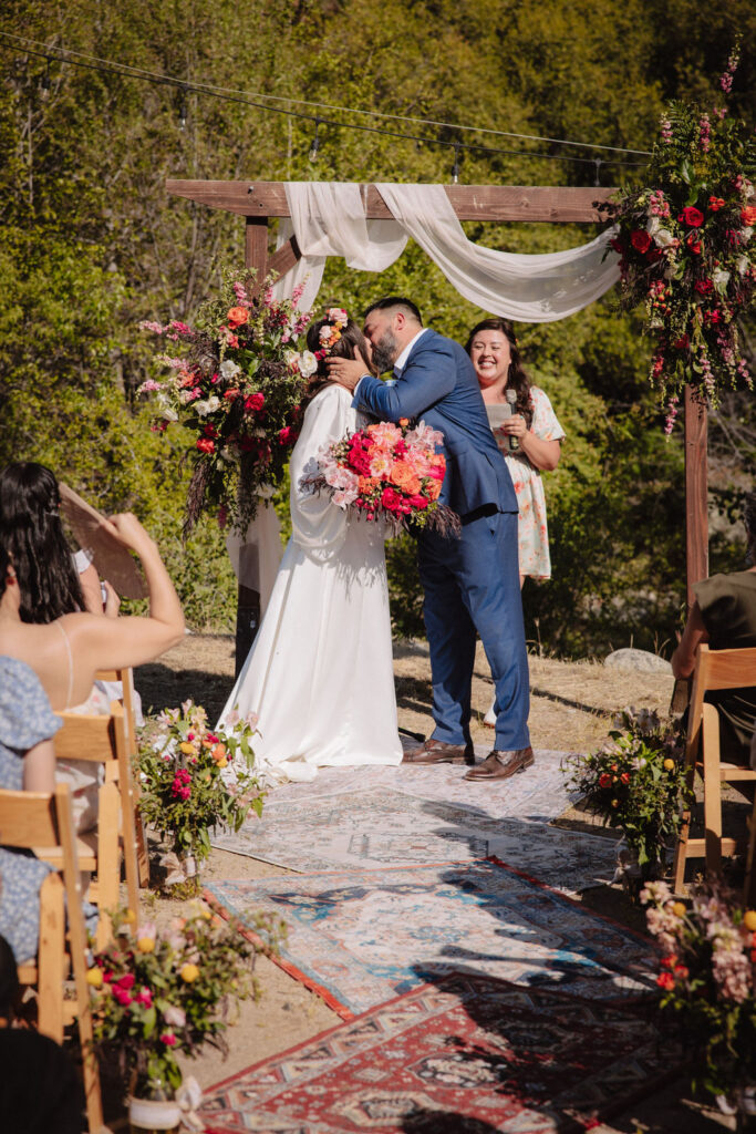 an outdoor wedding at a ranch in california
