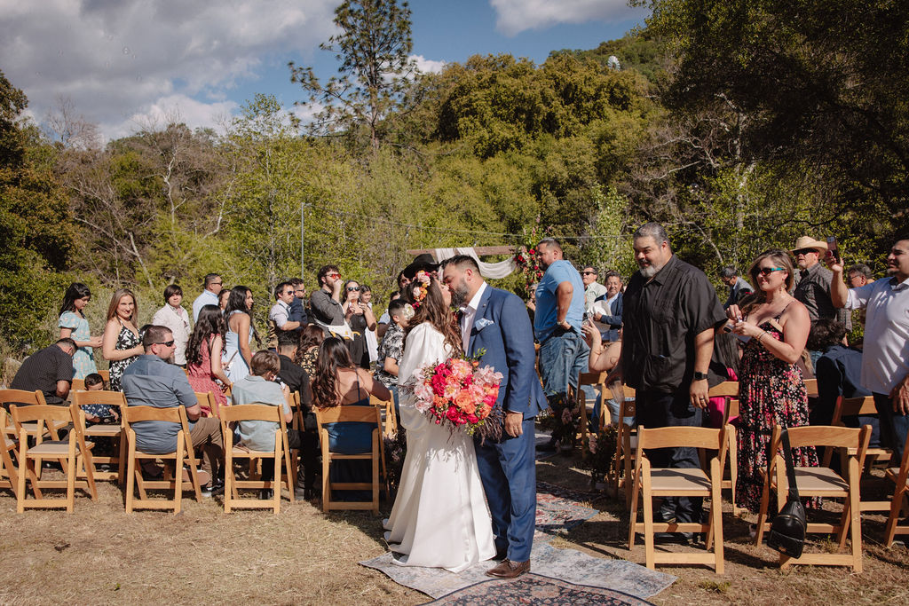 an outdoor wedding at a ranch in california
