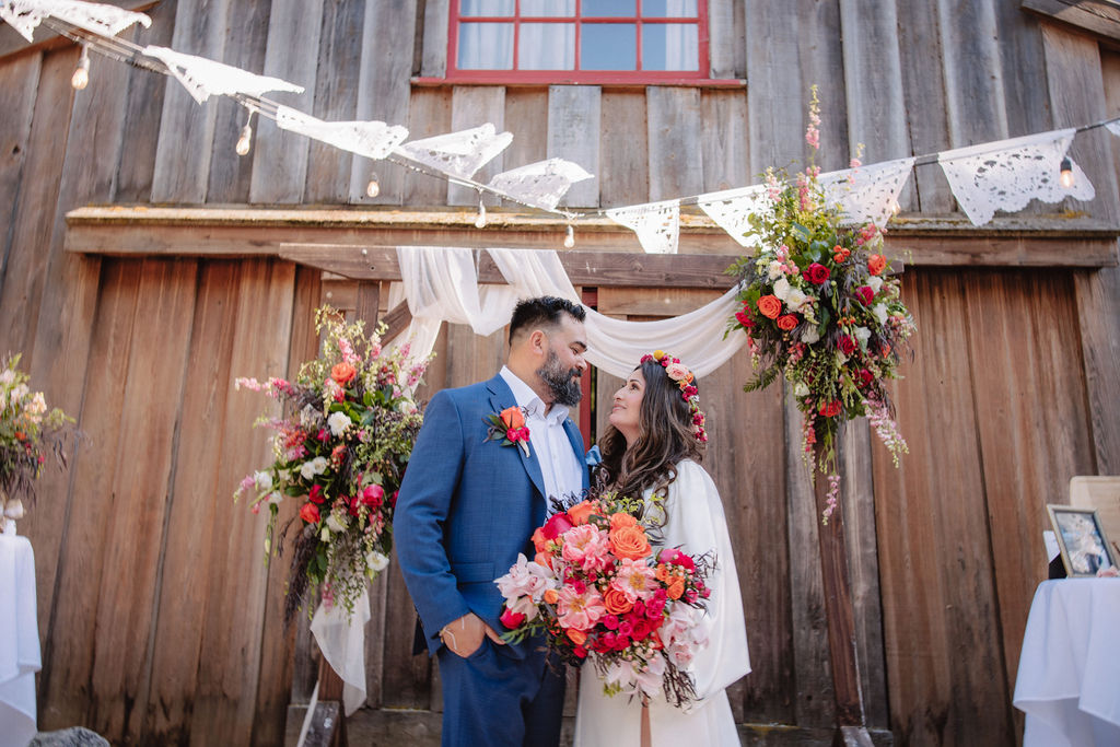 an outdoor wedding at a ranch in california
