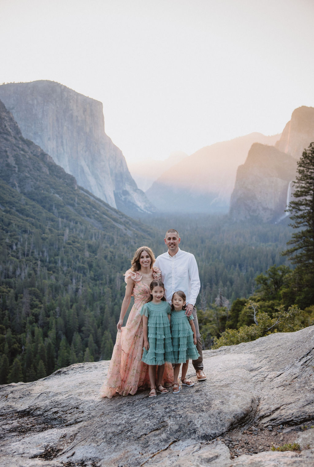 Family at Yosemite National park for their documentary style family photos