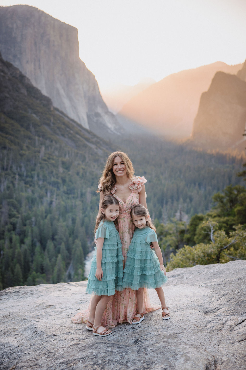 Family at Yosemite National park for their documentary style family photos