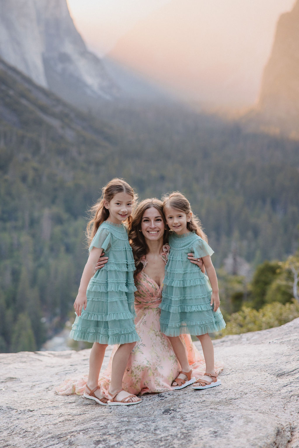 Family at Yosemite National park for their documentary style family photos