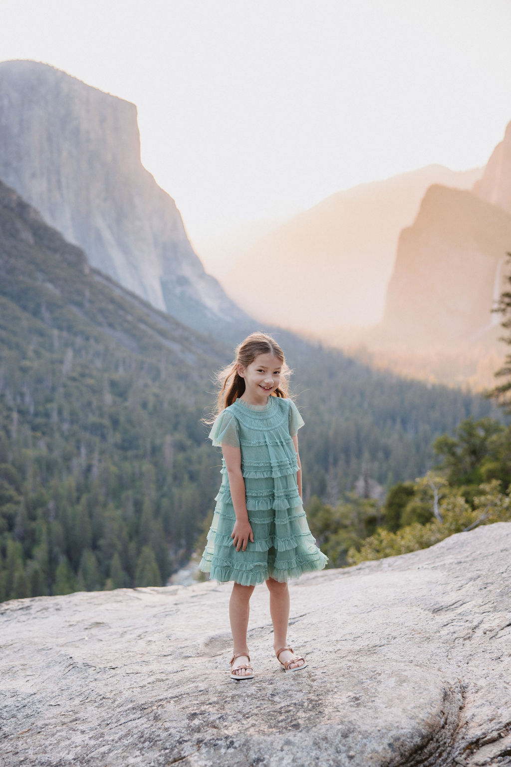 Family at Yosemite National park for their documentary style family photos