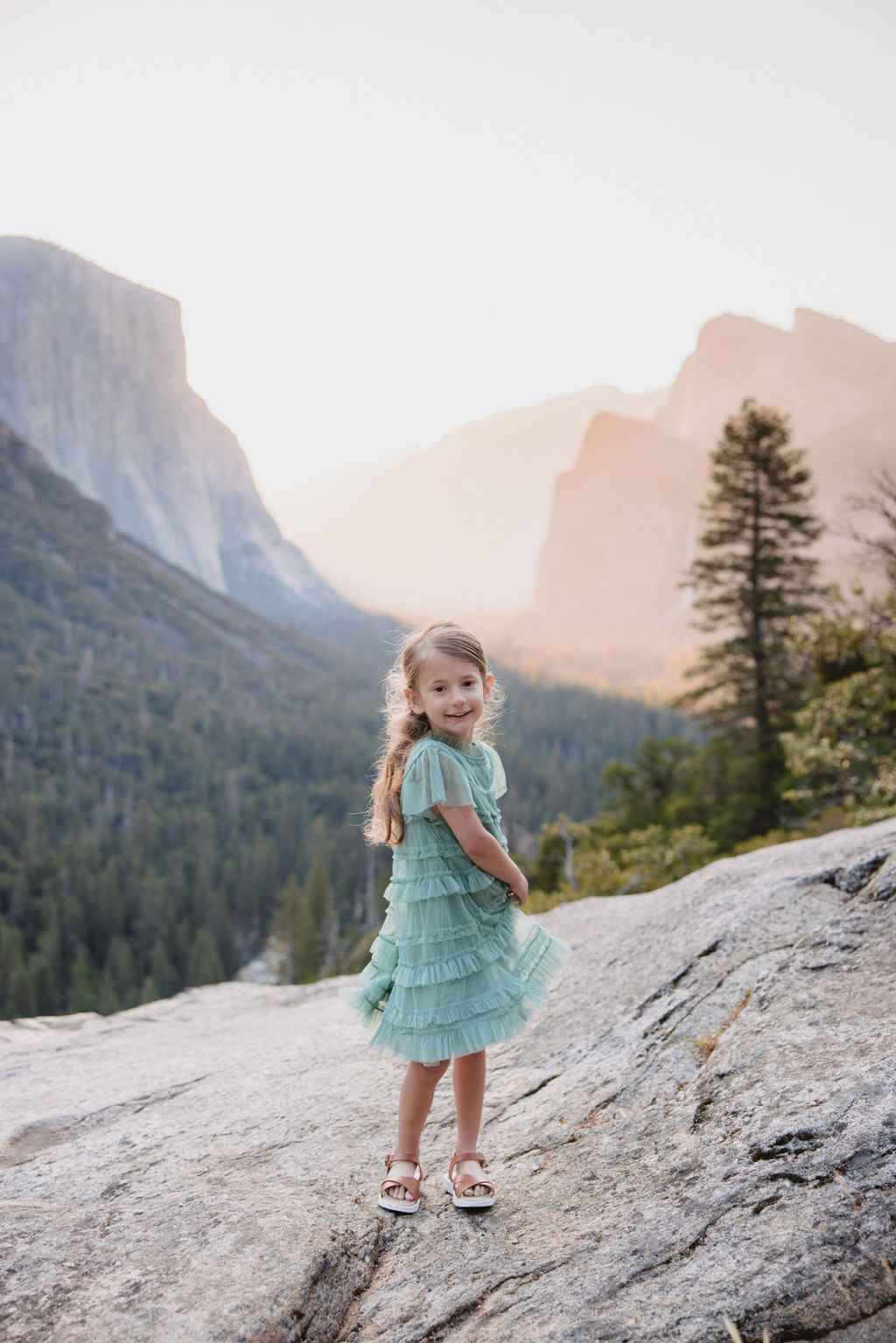 Family at Yosemite National park for their documentary style family photos