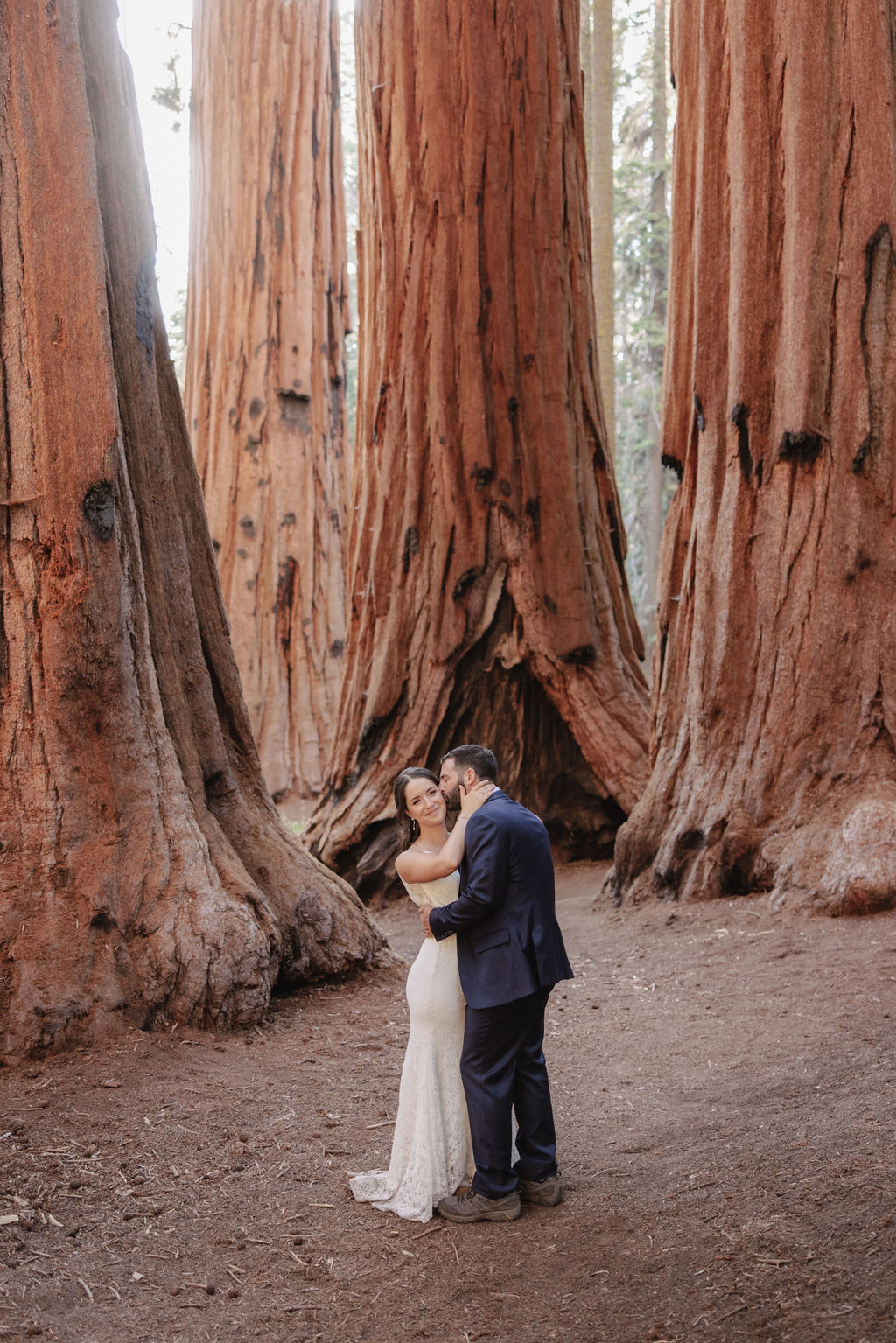 couple in sequoia national park near sequoias for their elopement 
Top 5 reasons to elope in sequoia national park