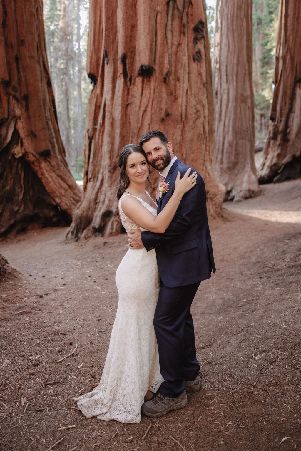 couple in sequoia national park near sequoias for their elopement 
Top 5 reasons to elope in sequoia national park