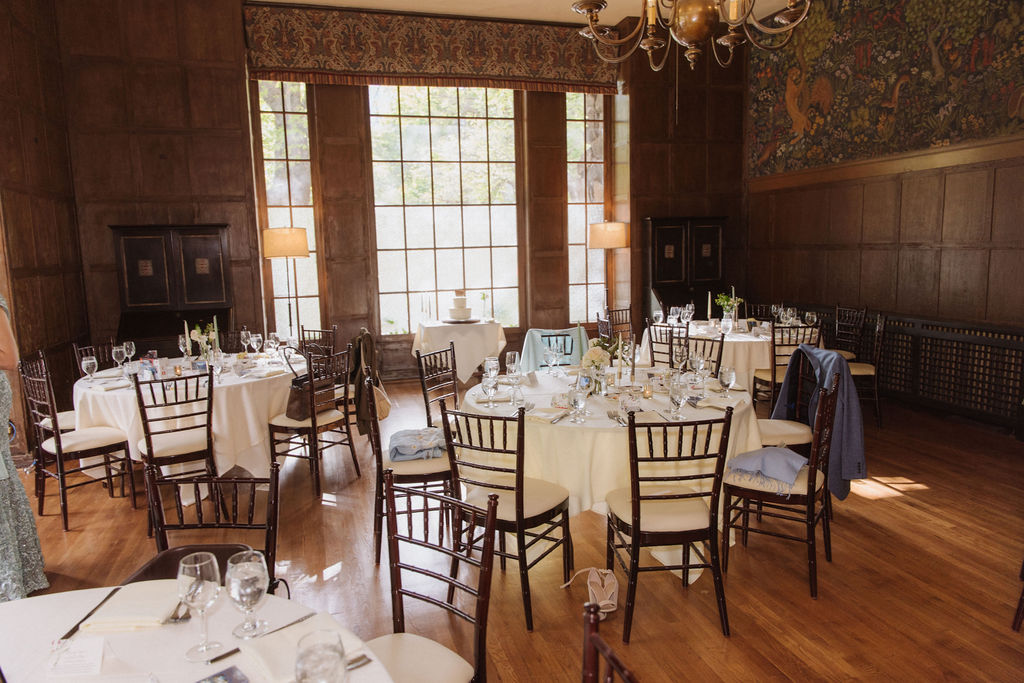 Wedding reception set-up for the Ahwahnee Yosemite wedding